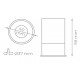 Foco Downlight LED COB fijo Redondo Negro Ø40mm 3w Konic